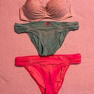 Victoria's Secret Pink and Green Bikini Set